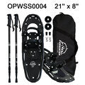 FUNWater Lightweight Snowshoes with Tote Bag & Trekking Poles - 21"/25"/30" Adjustable Anti-Slip Aluminium Alloy Snowshoes for Hiking and Travel