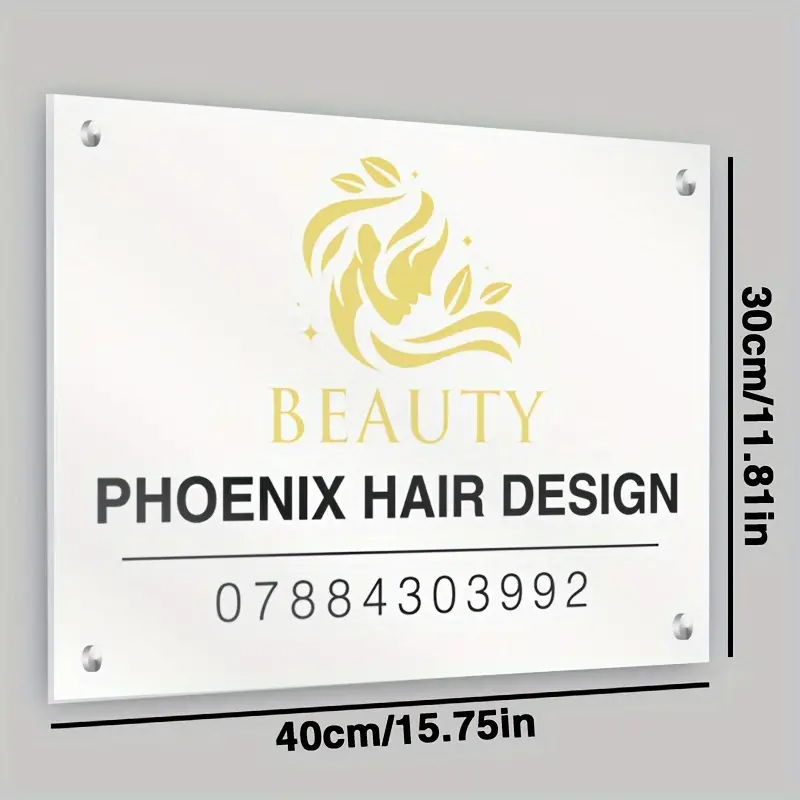 Customisable Acrylic Business Sign