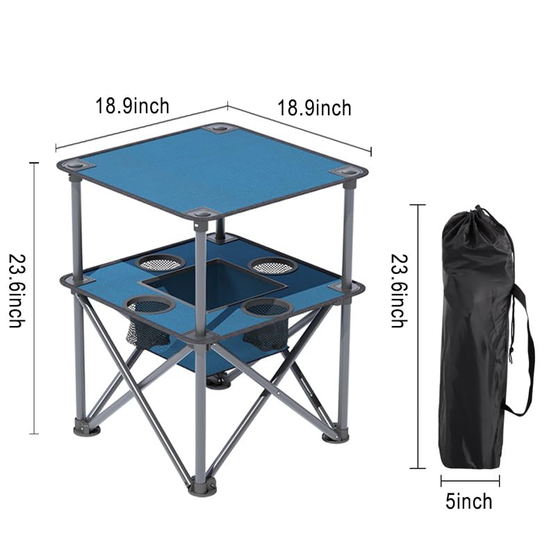 ZXFODX Extra Large Portable Beach Table – Blue