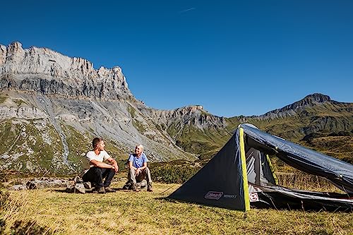 Coleman Bedrock 2 Tent, a compact 2 man dome tent, a light 2 person camping and hiking tent, 100% water-proof, sewn in groundsheet, a compact and light trekking tent which can be put up quickly