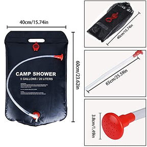 VABNEER Camping Shower Bag 20L Solar Shower Bag