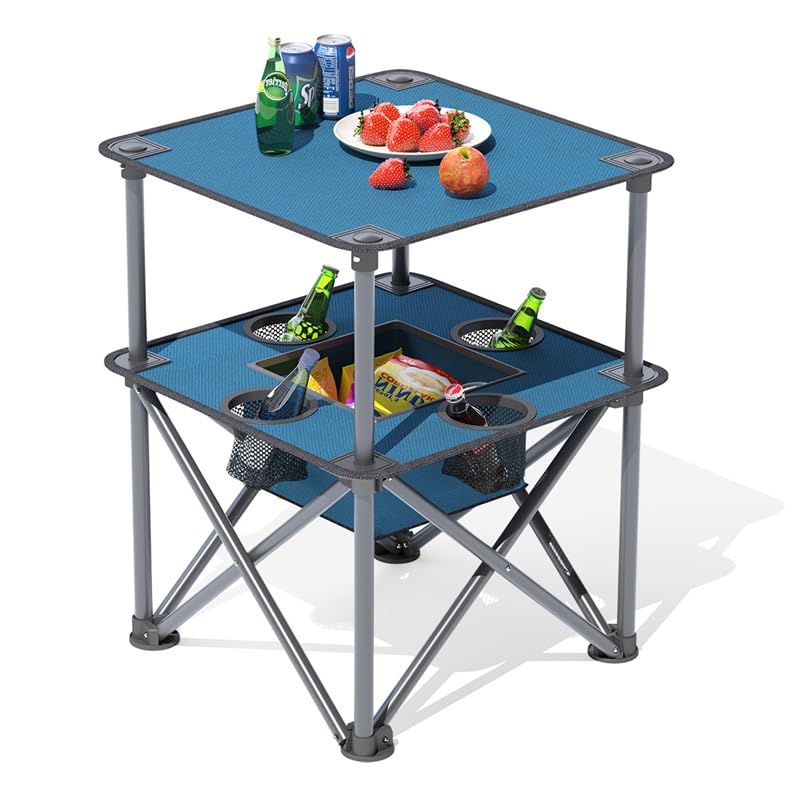 ZXFODX Extra Large Portable Beach Table – Blue