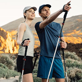 ATACAMA Lightweight Aluminium and Carbon Foldable Hiking Sticks with Cork Handle -