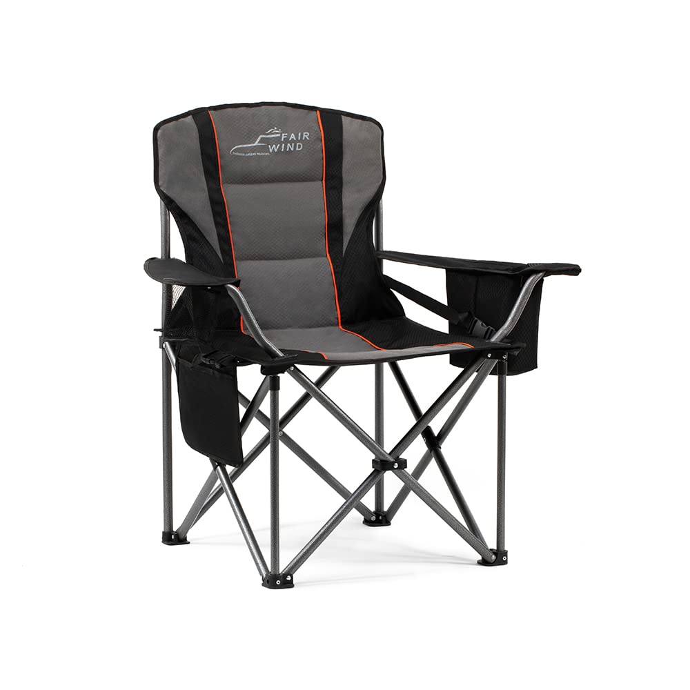 FAIR WIND Heavy Duty Lawn Chair – Black