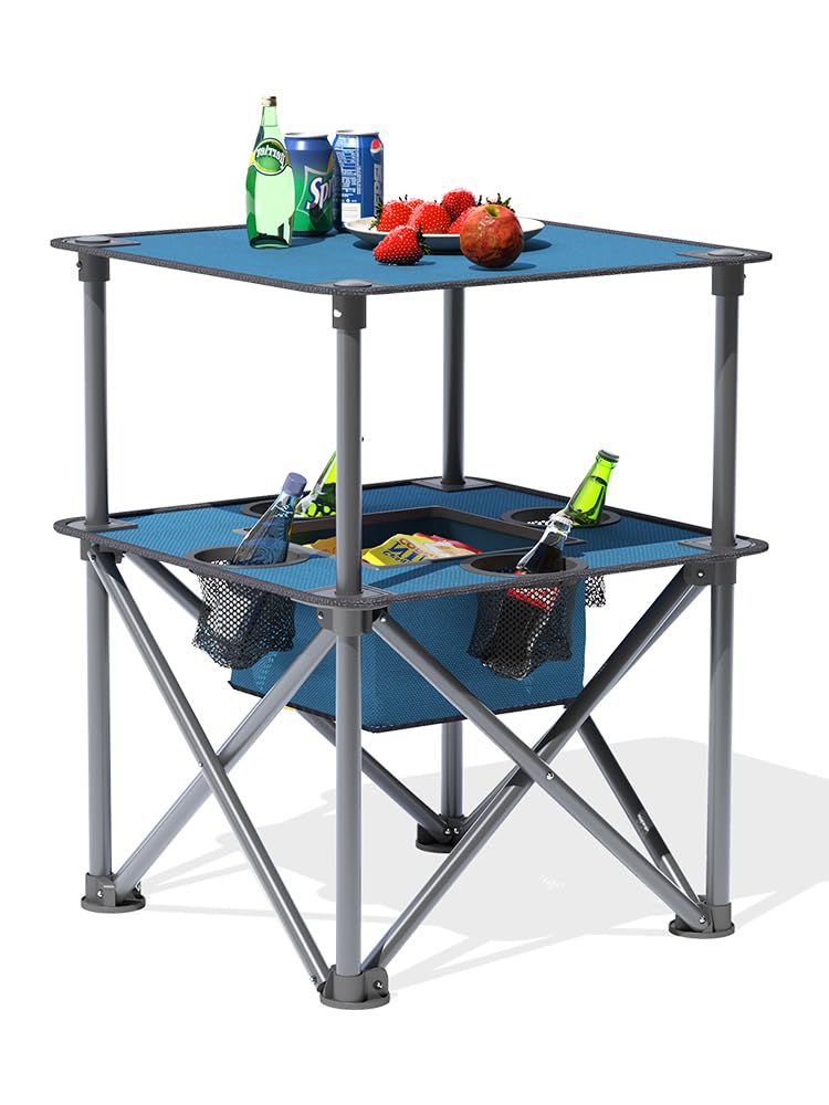 ZXFODX Extra Large Portable Beach Table – Blue