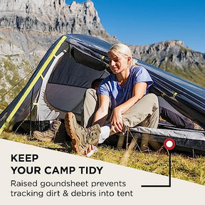 Coleman Bedrock 2 Tent, a compact 2 man dome tent, a light 2 person camping and hiking tent, 100% water-proof, sewn in groundsheet, a compact and light trekking tent which can be put up quickly