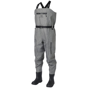 **Bassdash 3D Fishing Waders: Ultra High Strength Black Plaid Nylon & PVC for Men**