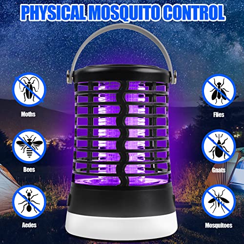 Rechargeable Bug Killer Lamp Portable, Camping Bug Zapper 3 in 1 Camping Lantern