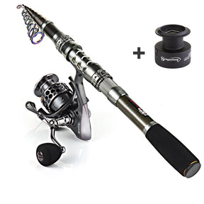 Sougayilang Telescopic Fishing Rod and Reel Combo – With Carry Bag and Essential Accessories