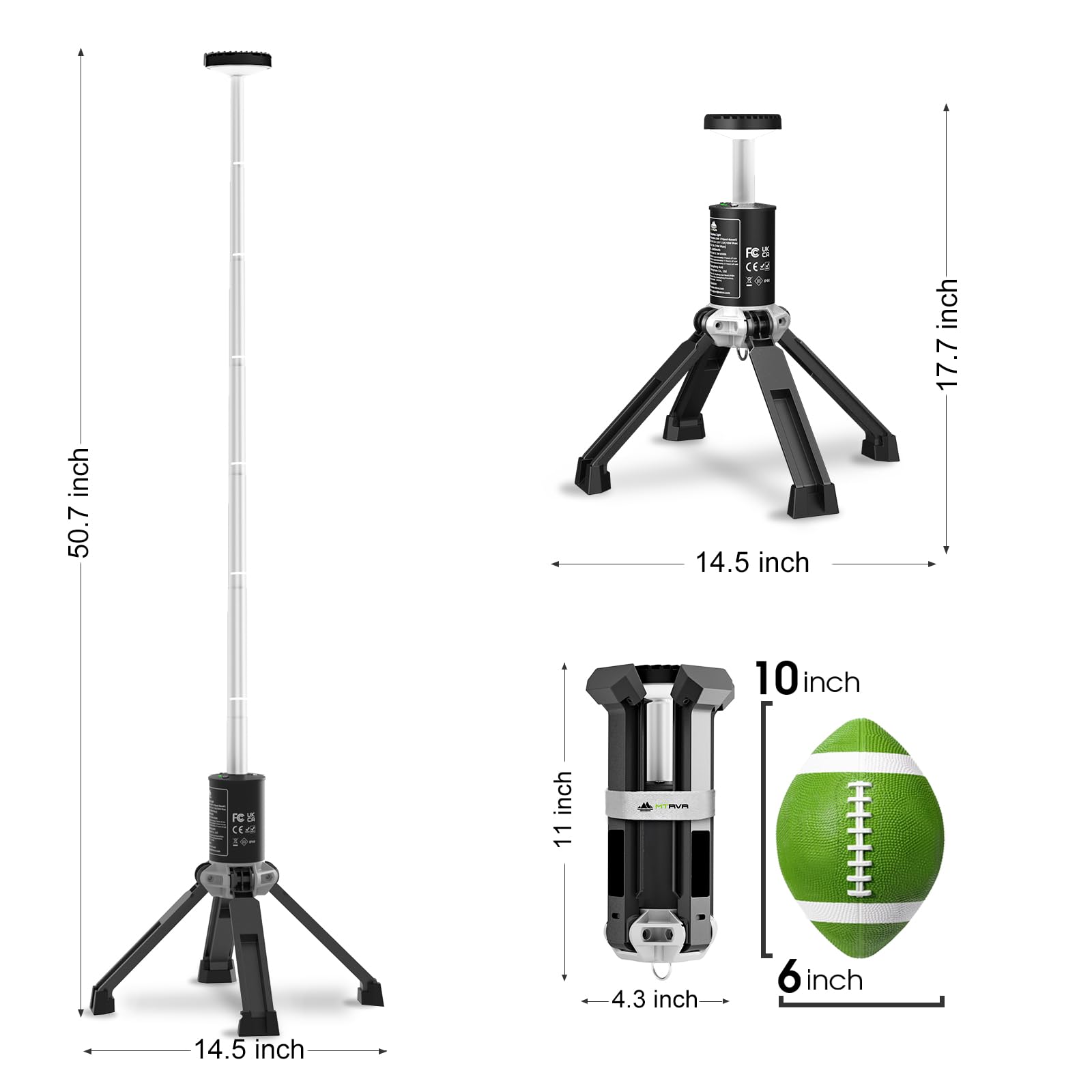 MTRVR Rechargeable Telescopic Camping Light