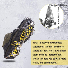 Unigear Ice Traction Cleats Ice Snow Grips Crampons with 18 Shoe Spikes f