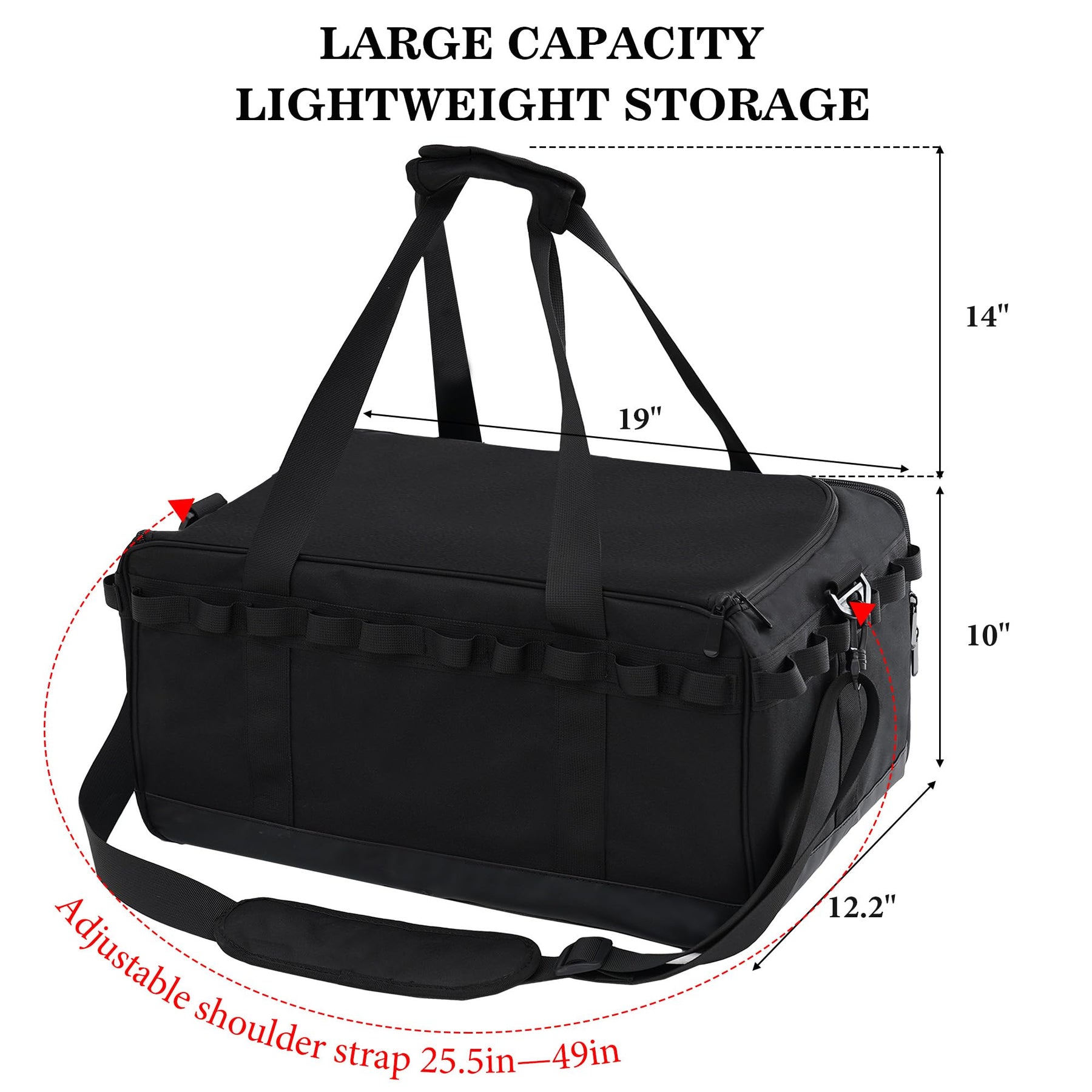 COOZMENT Extra Large Capacity Travel Bag – Black