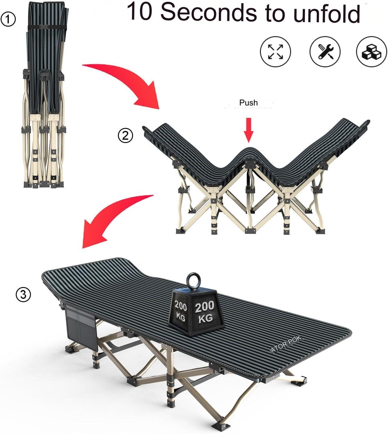 ATORPOK SHOP Sturdy Folding Camping Bed