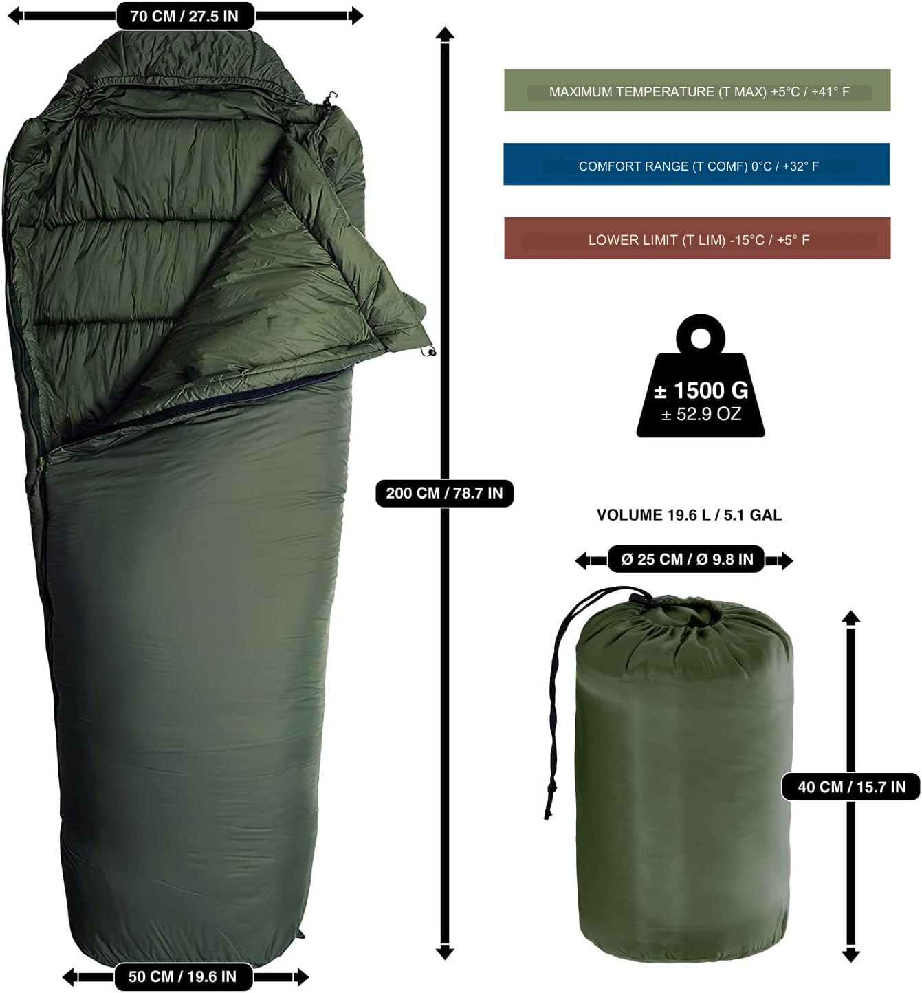 LightDry® Mummy Sleeping Bag!