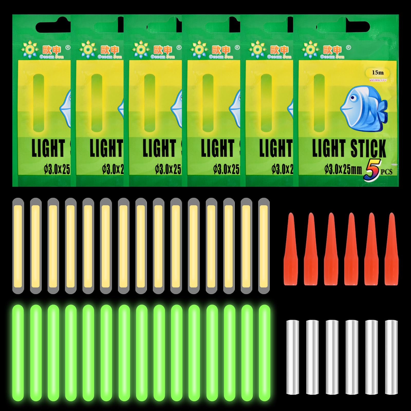 DEARBAG Green Glow Sticks