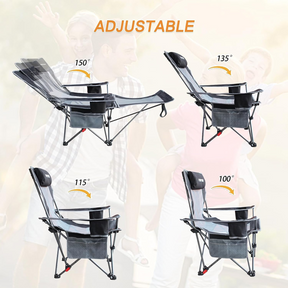 POEPORE Foldable Camping Chair with Footrest!