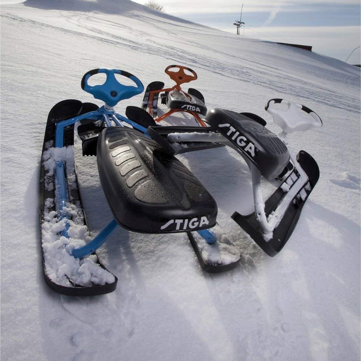 Stiga Snowracer Toboggan Supreme GT Snow Sledge Black/White