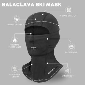 Unning Winter Balaclava Ski Balaclava Men's Thermal Ski Mask Windproof