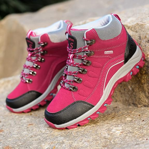 Eribby Women's Hiking Boots Waterproof Non-slip Climbing Trekking