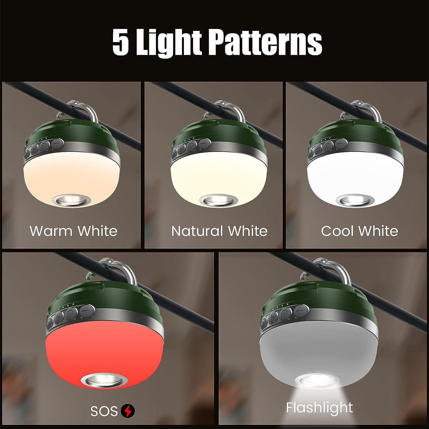 LED Camping Lamp with RGB Color Changing