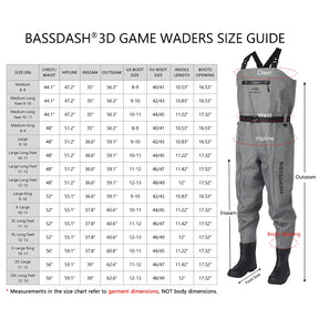 **Bassdash 3D Fishing Waders: Ultra High Strength Black Plaid Nylon & PVC for Men**