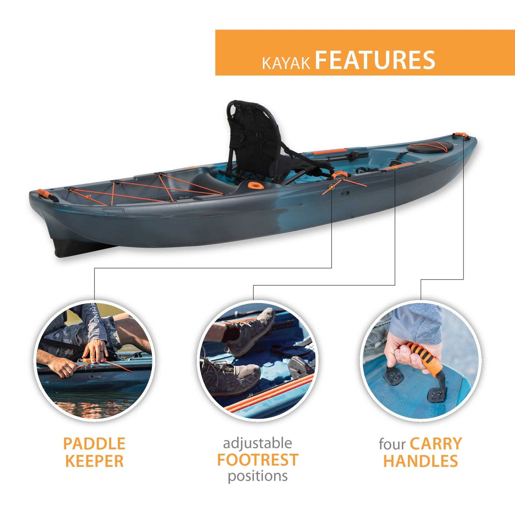 Lifetime Fishing Kayak, Yukon Angler 116