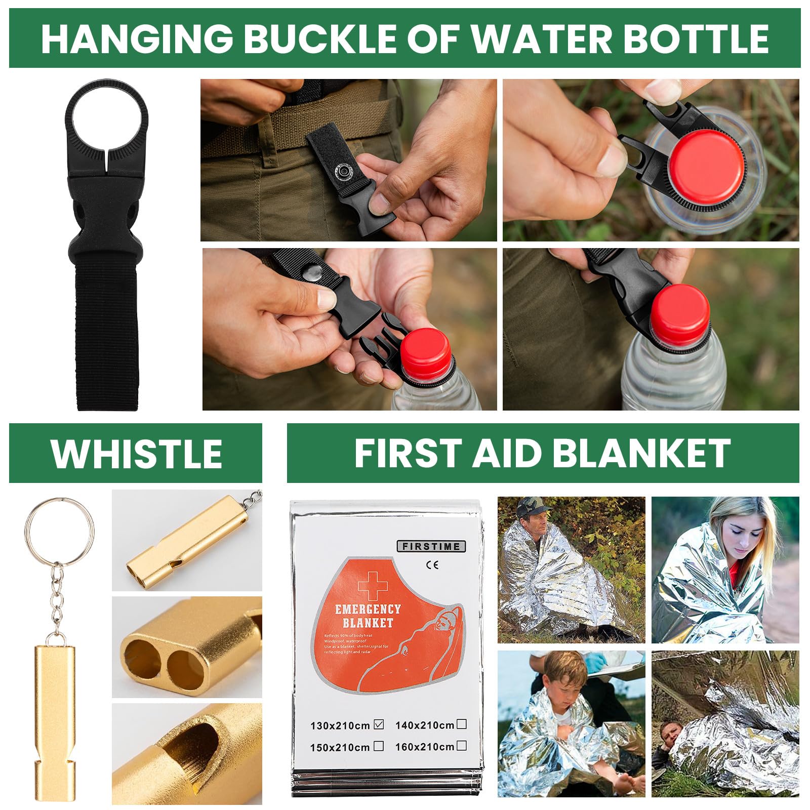 WOWOSS Survival Kit 25-in-1 Survival Equipment Emergency Tool