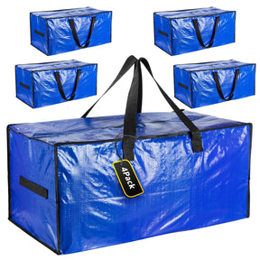 iespell 4 Pack Extra Large Strong Moving Boxes with Lid, Heavy Duty Waterproof