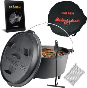 BBQ BEN Baked Dutch Oven Set 9 Litre