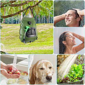 Solar Portable Shower Bag – 5 Gallon Large Capacity, Lightweight & Heat Absorption Design