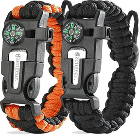 aZengear Paracord Survival Bracelet (2 Pack)