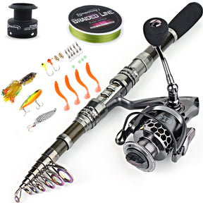 Sougayilang Telescopic Fishing Rod and Reel Combo – With Carry Bag and Essential Accessories