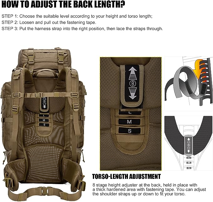 Mardingtop 70L backpack, hiking backpack,