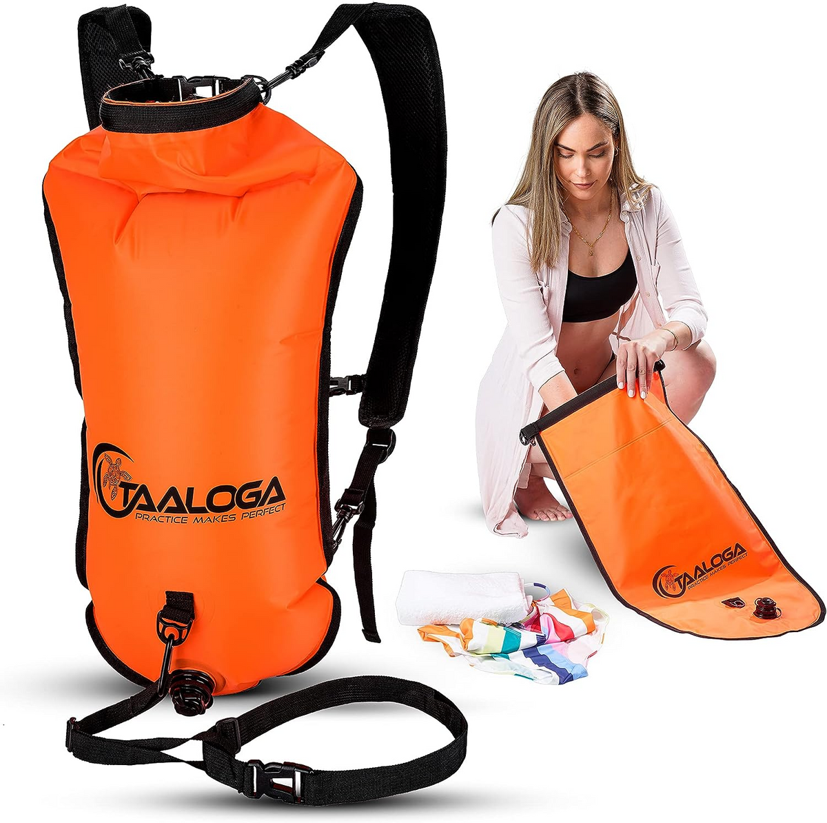 TAALOGA® 2-in-1 Swimming Buoy and Waterproof Backpack