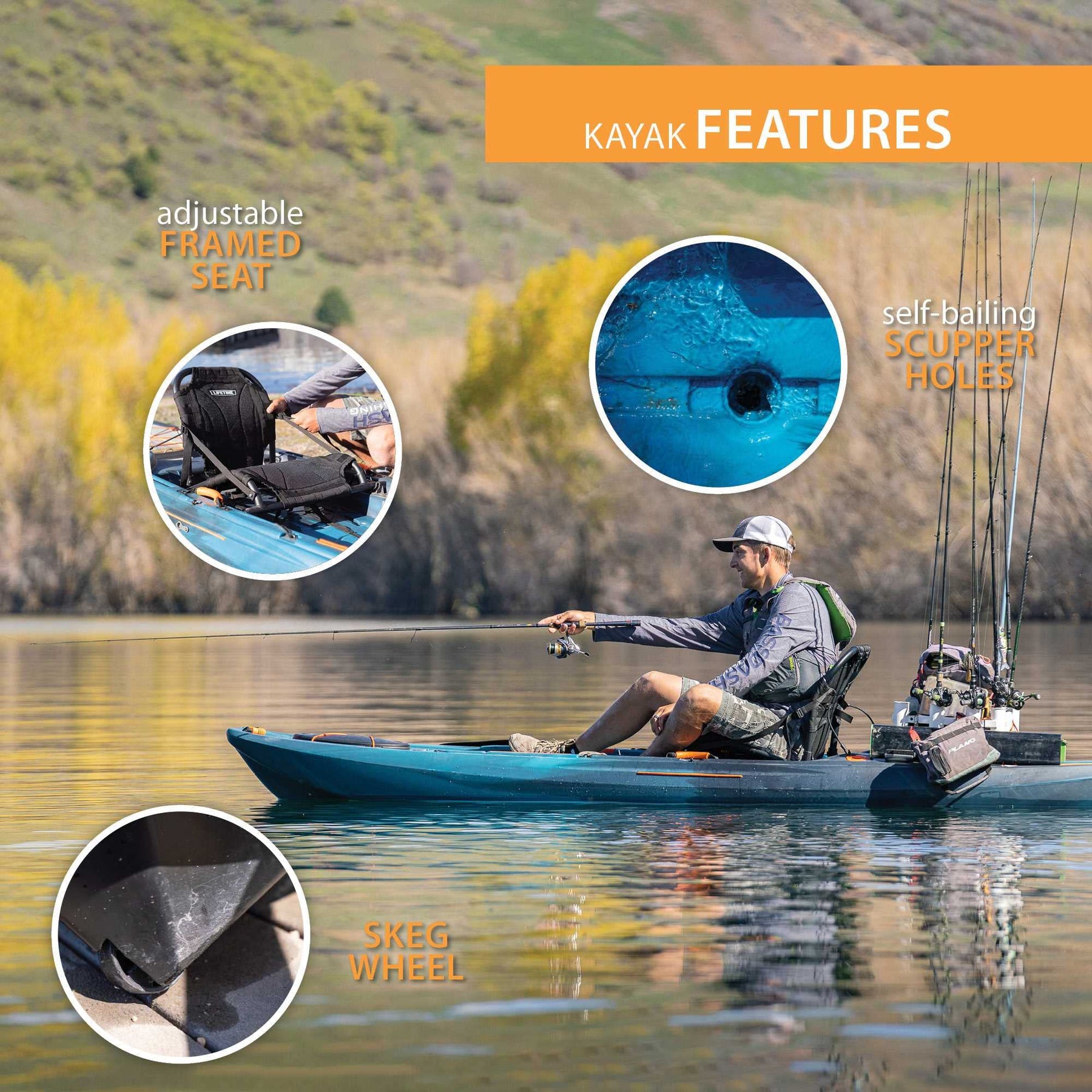 Lifetime Fishing Kayak, Yukon Angler 116