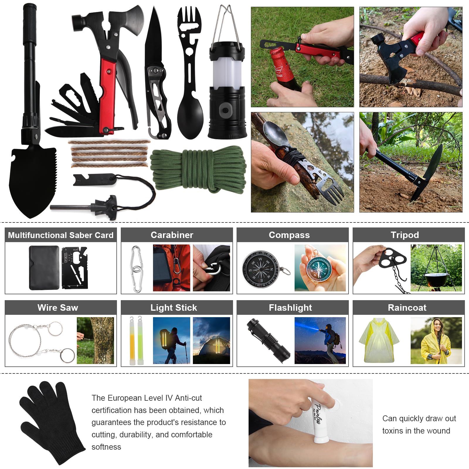 Survival Kits-290Pcs Camping Essentials