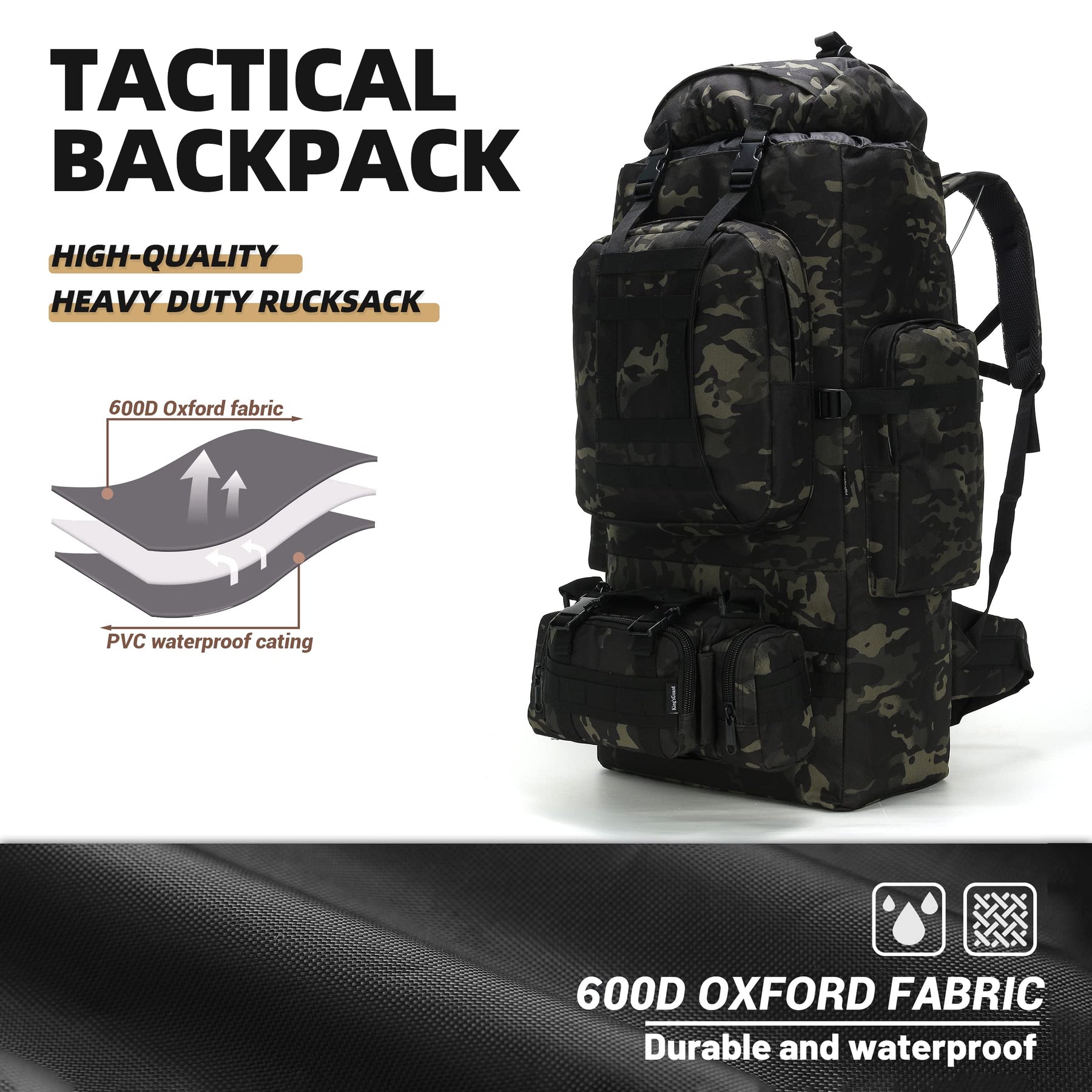 King'sGuard 100L Tactical Hiking Backpack: Your Ultimate Adventure Companion!