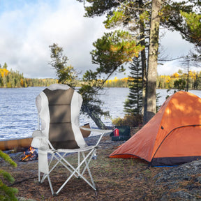 Set of 2 Oversized Deluxe Padded Folding Camping Chairs