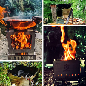 Bestargot Portable Stainless Steel Wood Stove: Your Ultimate Outdoor Cooking Companion!"