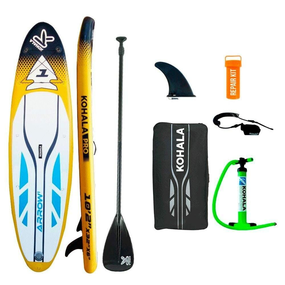 Kohala Arrow 1 Yellow Inflatable Paddle Surf Board with Accessories  (310 x 81 x 15 cm)