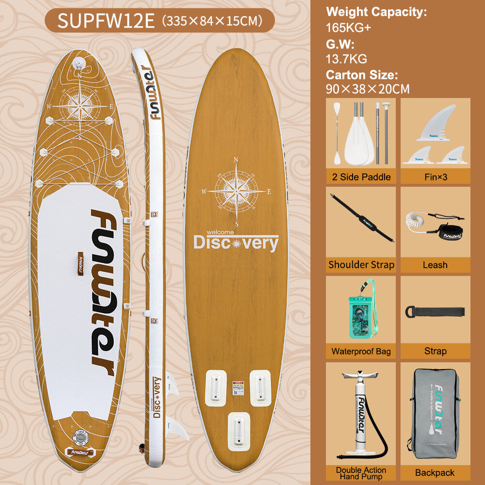 FunWater 335cm Large Size Inflatable Paddle Board