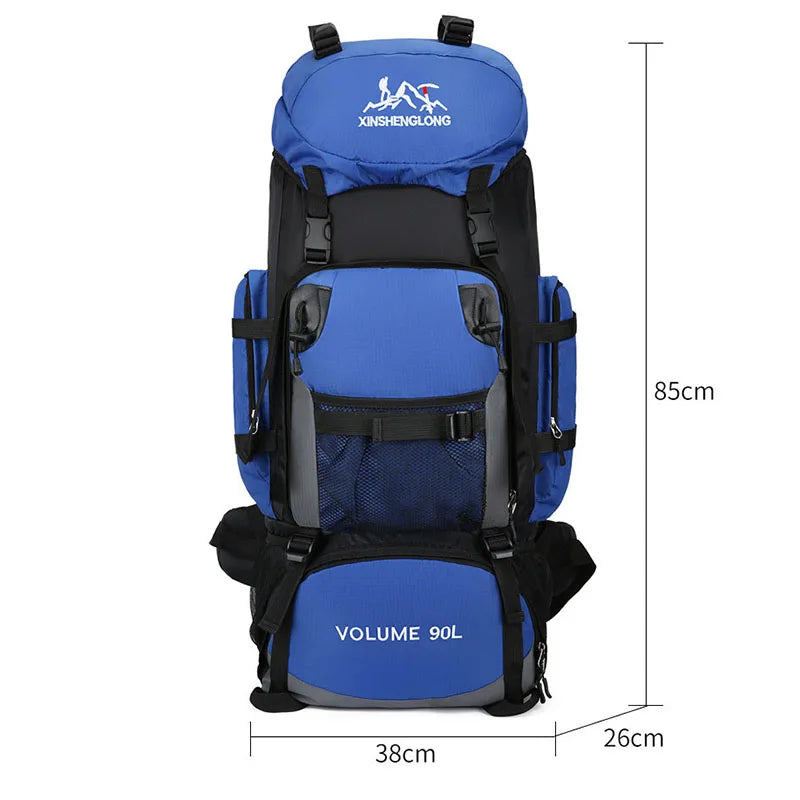 90L Hiking Camping Backpack Women Men Large Capacity Outdoor Waterproof Backpacks Travel Luggage Bag