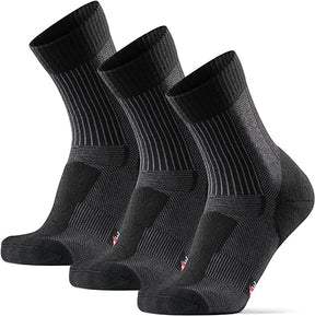 DANISH ENDURANCE 3 Pairs Lightweight Merino Wool Hiking Socks, Anti-Blister, Men Women