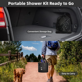 Mytrix 2024 Upgraded Portable Camping Shower Full Set