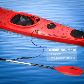 "Overmont Aluminum Double Paddle - Lightweight, 241 cm, Black"