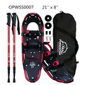 FUNWater Lightweight Snowshoes with Tote Bag & Trekking Poles - 21"/25"/30" Adjustable Anti-Slip Aluminium Alloy Snowshoes for Hiking and Travel