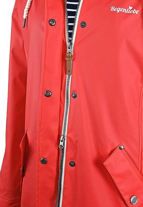 Regenliebe Ladies’ Raincoat with Striped Lining