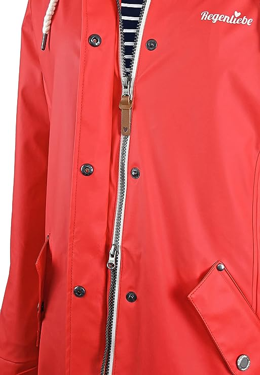 Regenliebe Ladies’ Raincoat with Striped Lining