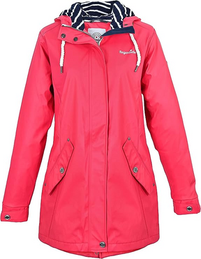 Regenliebe Ladies’ Raincoat with Striped Lining