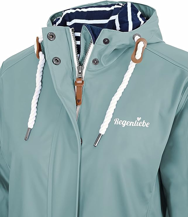 Regenliebe Ladies’ Raincoat with Striped Lining